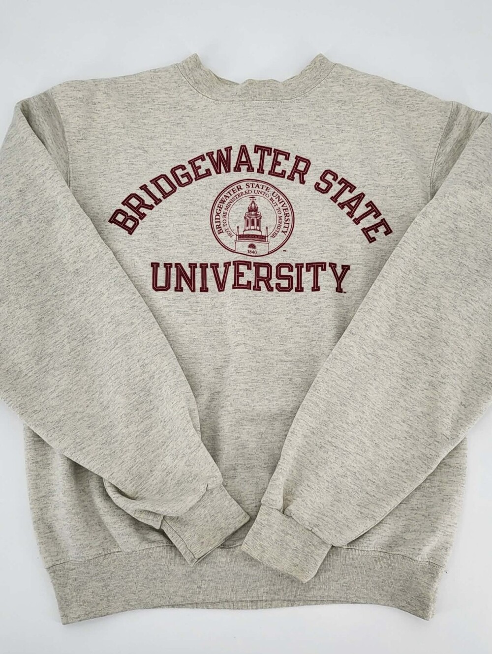 Vintage Champion Bridgewater State University Gray Crewneck Sweatshirt, Size S